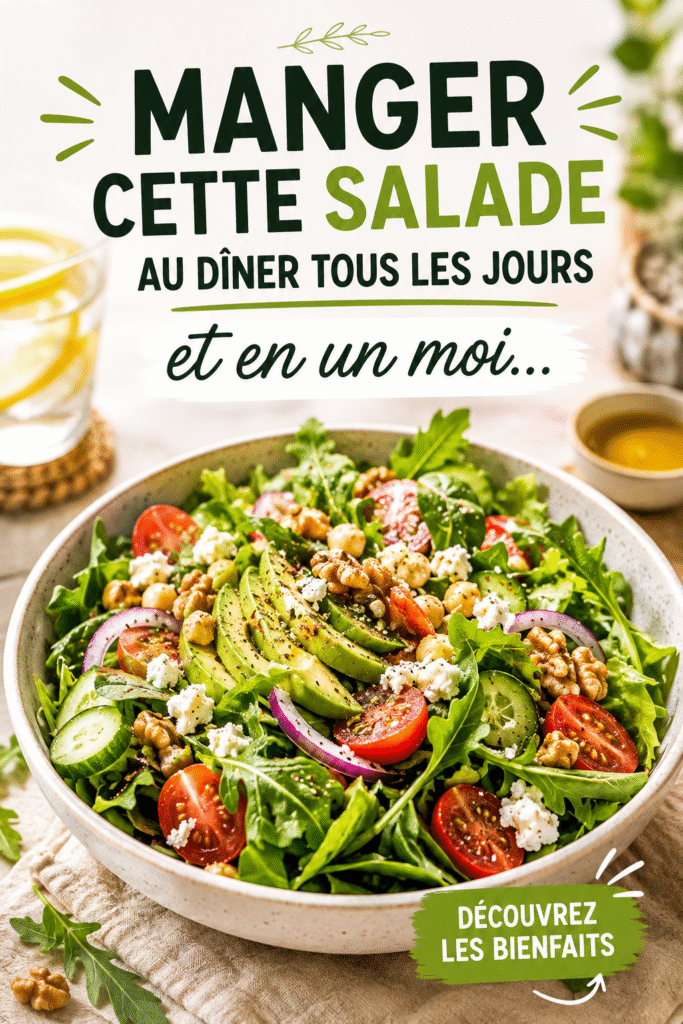 Une belle salade colorée avec des légumes frais, parfaite pour les dîners au camping.