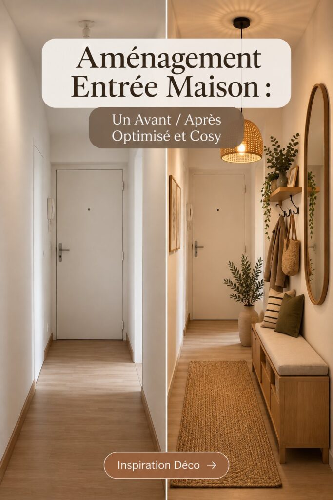 Entrée de maison optimisée avec un design accueillant et cosy