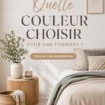 Chambre élégamment décorée avec une couleur apaisante, favorisant une ambiance chaleureuse.