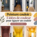 Couloir lumineux peint en couleurs vives