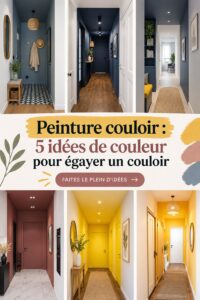 Couloir lumineux peint en couleurs vives
