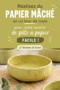 Un ensemble de créations en papier mâché colorées sur une table de travail.