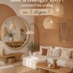 Salon et salle à manger unifiés avec une déco cosy et harmonieuse