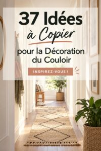 Couloir décoré avec goût et style, alliant fonctionnalité et esthétique.