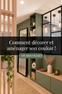 Couloir bien aménagé avec décoration simple et élégante