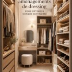 Un dressing bien optimisé avec un rangement efficace et esthétique.