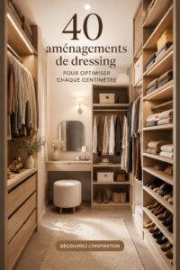 Un dressing bien optimisé avec un rangement efficace et esthétique.
