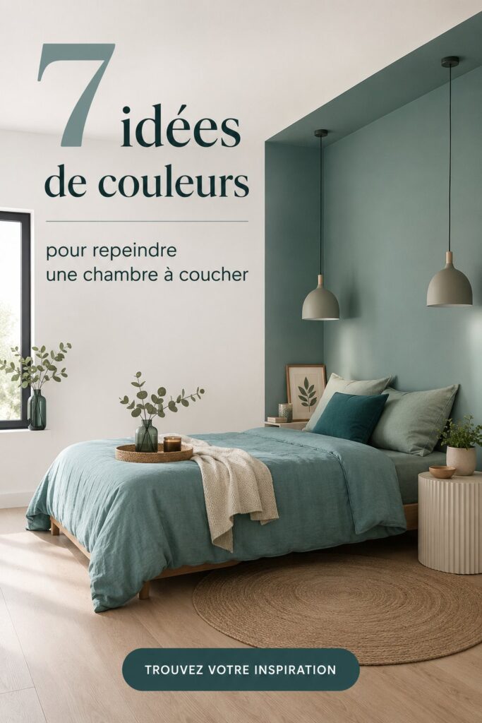 Une chambre à coucher récemment repeinte en couleurs pastel douces.