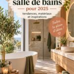 Salle de bains moderne avec des éléments écologiques et des couleurs apaisantes