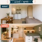 Studio de 10m² rénové avec des espaces optimisés et un décor chaleureux