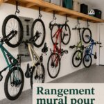 Espace de rangement de vélos bien organisé dans un camping