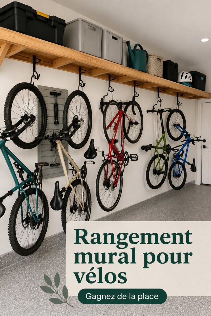 Espace de rangement de vélos bien organisé dans un camping