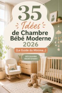 Chambre de bébé moderne avec décor épuré et mobilier tendance.