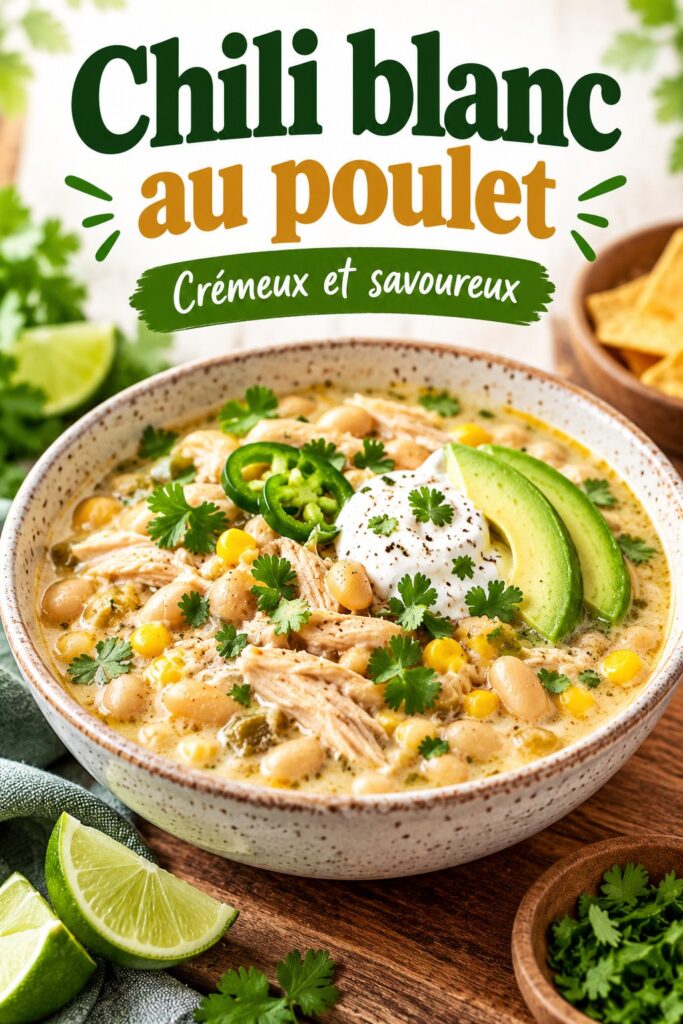 Chili blanc au poulet préparé en camping, servi dans une assiette en plein air