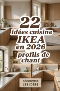 Une cuisine moderne avec des contours élégants en bois et en métal.