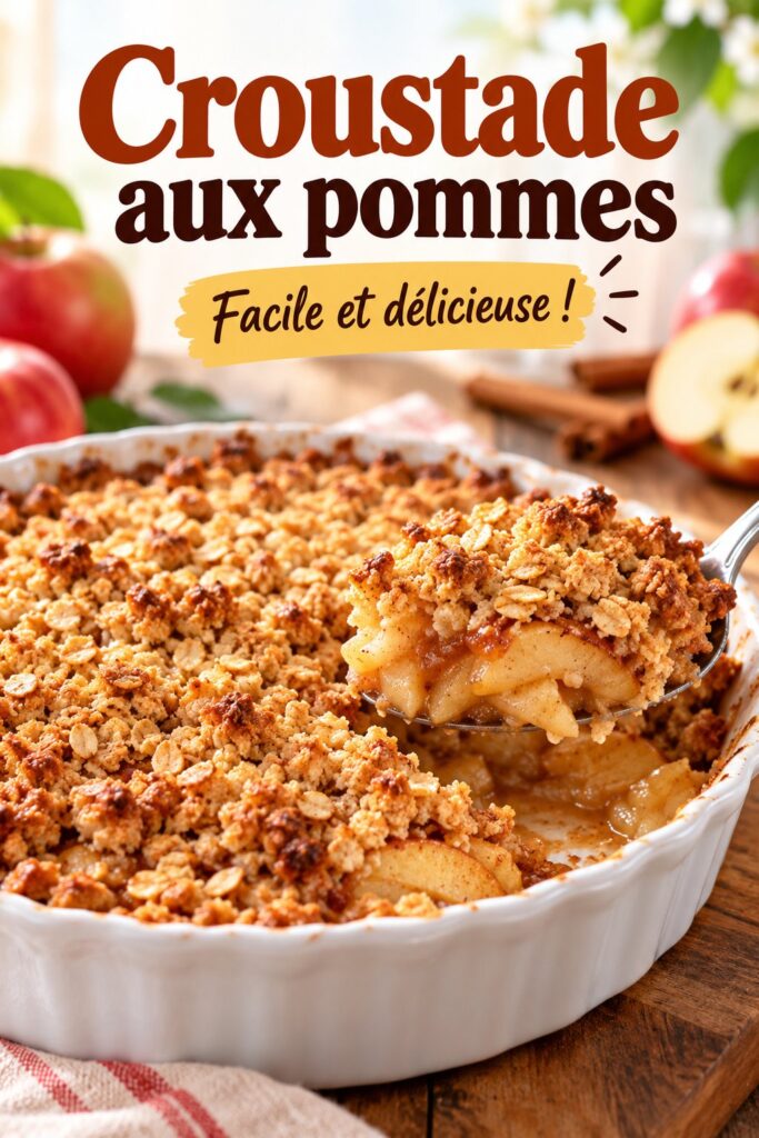 Une croustade aux pommes dorée sur une assiette