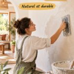 Murs enduits à la chaux dans un intérieur chaleureux et accueillant