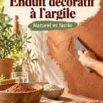 Enduit décoratif à l'argile appliqué sur un mur intérieur moderne