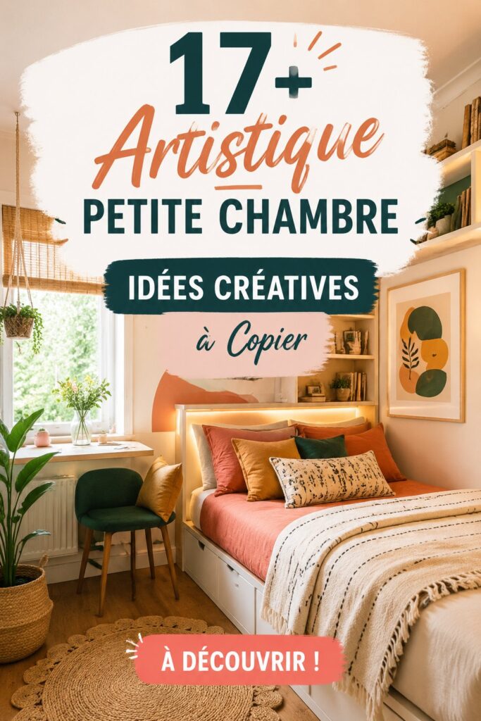 Une petite chambre décorée avec des solutions créatives et optimisées