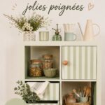 Meuble Ikea peint en couleurs vives avec des motifs uniques.