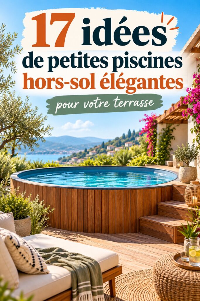 une petite piscine hors-sol élégante dans un jardin contemporain