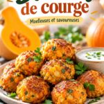 Des boulettes de courge dorées sur un plateau, prêtes à être dégustées en camping.