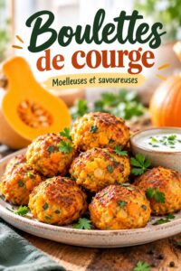 Des boulettes de courge dorées sur un plateau, prêtes à être dégustées en camping.