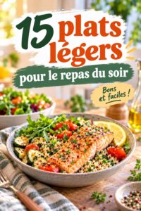 Recettes légères pour un dîner au camping, incluant des ingrédients frais et sains.