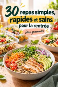 Assiette remplie de recettes saines pour le camping